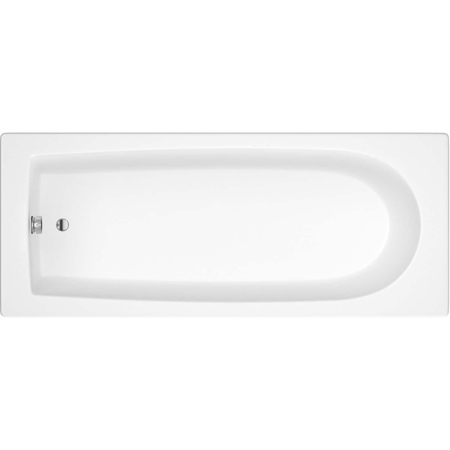 Sleek white bathtub with modern design, ideal for stylish bathroom renovations and relaxing baths. Perfect for contemporary bathroom spaces with quality craftsmanship.