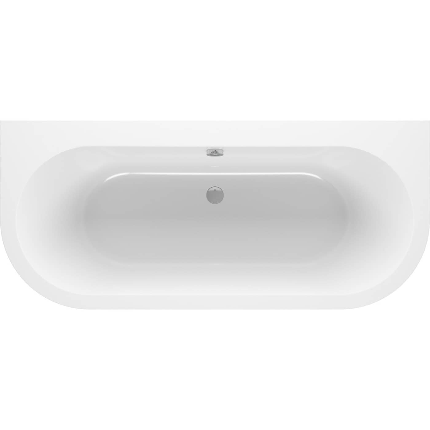 Sleek white freestanding bathtub with modern design, ideal for luxurious bathroom settings, featuring a smooth finish and contemporary style from Bubly Bathrooms.