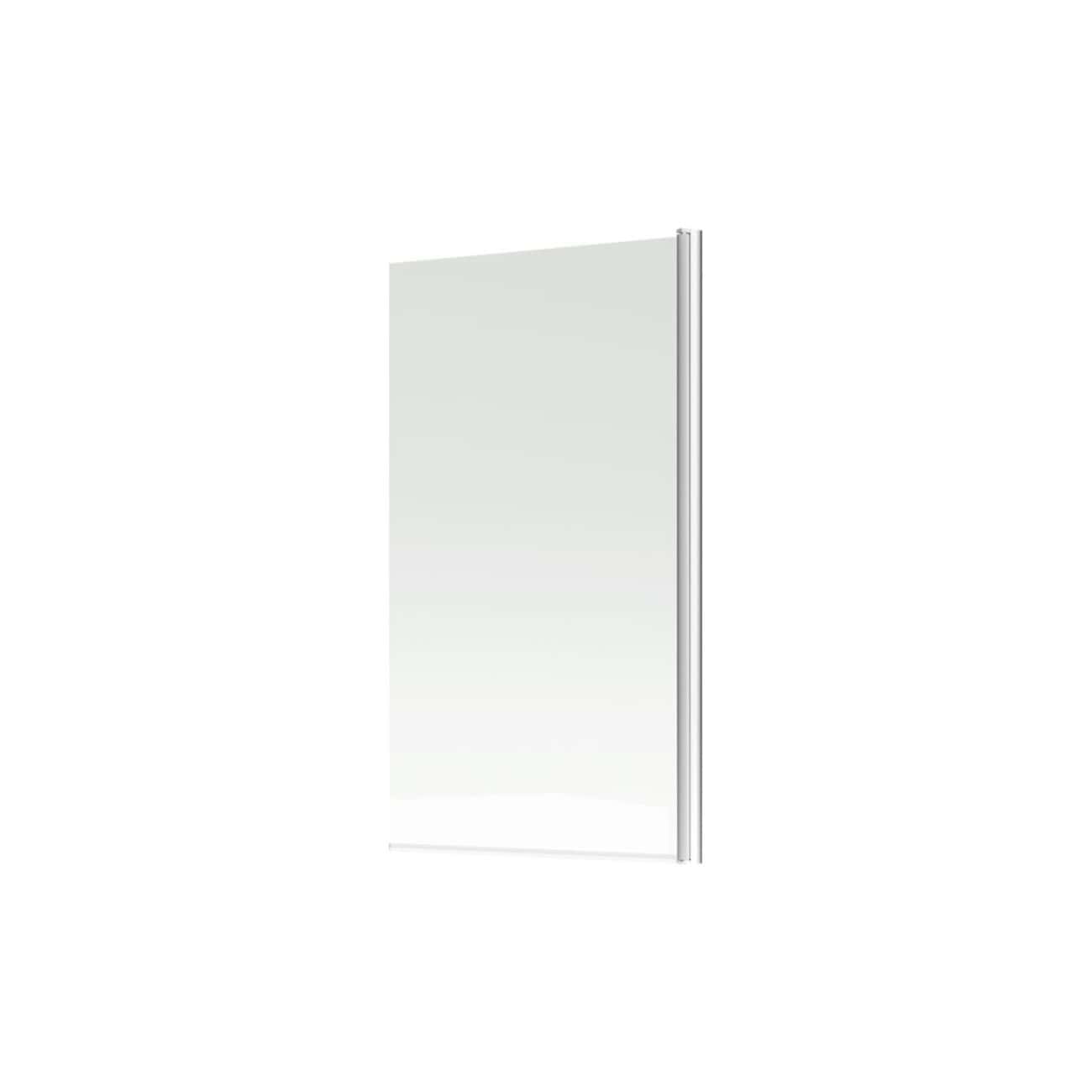 Light grey shower screen with aluminium frame, modern bathroom glass partition, waterproof and stylish for contemporary bathrooms.