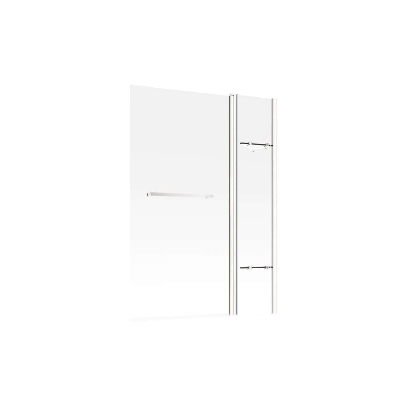 Modern frameless shower enclosure with sleek glass panels and chrome hardware, ideal for contemporary bathrooms looking for a stylish and functional shower solution.