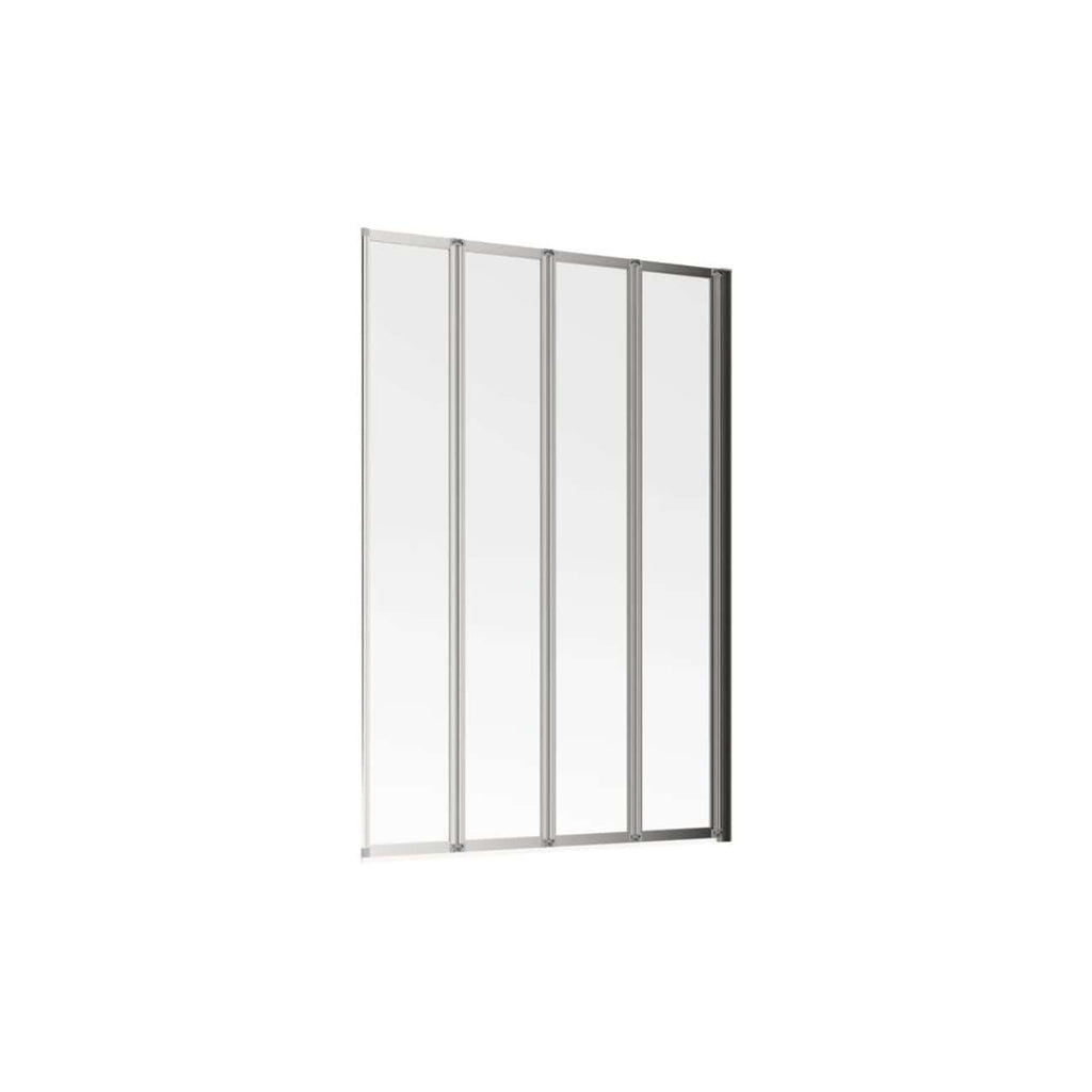 Lightweight frameless glass shower screen with silver aluminium frame for modern bubly bathroom designs. Elegant, durable, and easy to clean. Perfect for contemporary bathrooms.
