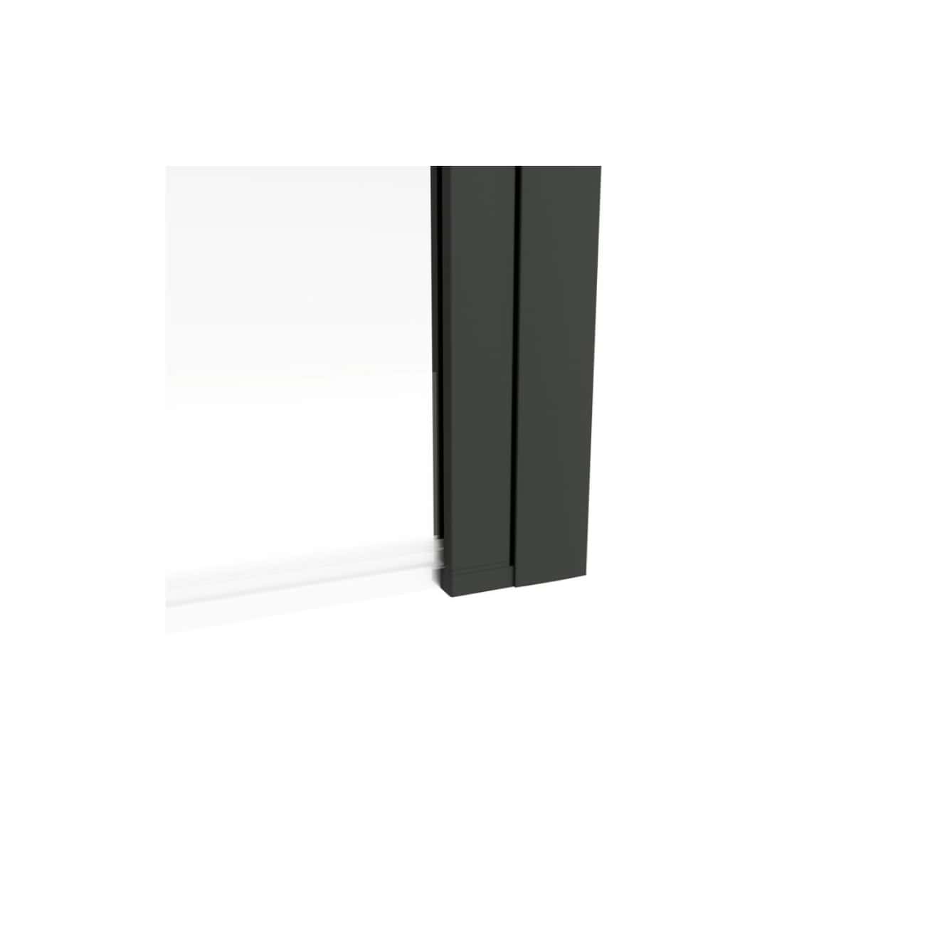 Sleek black bathroom cabinet with a modern minimalist design, perfect for stylish bathroom storage solutions. Durable, space-saving, and easy to clean. Ideal for contemporary bathroom interiors.