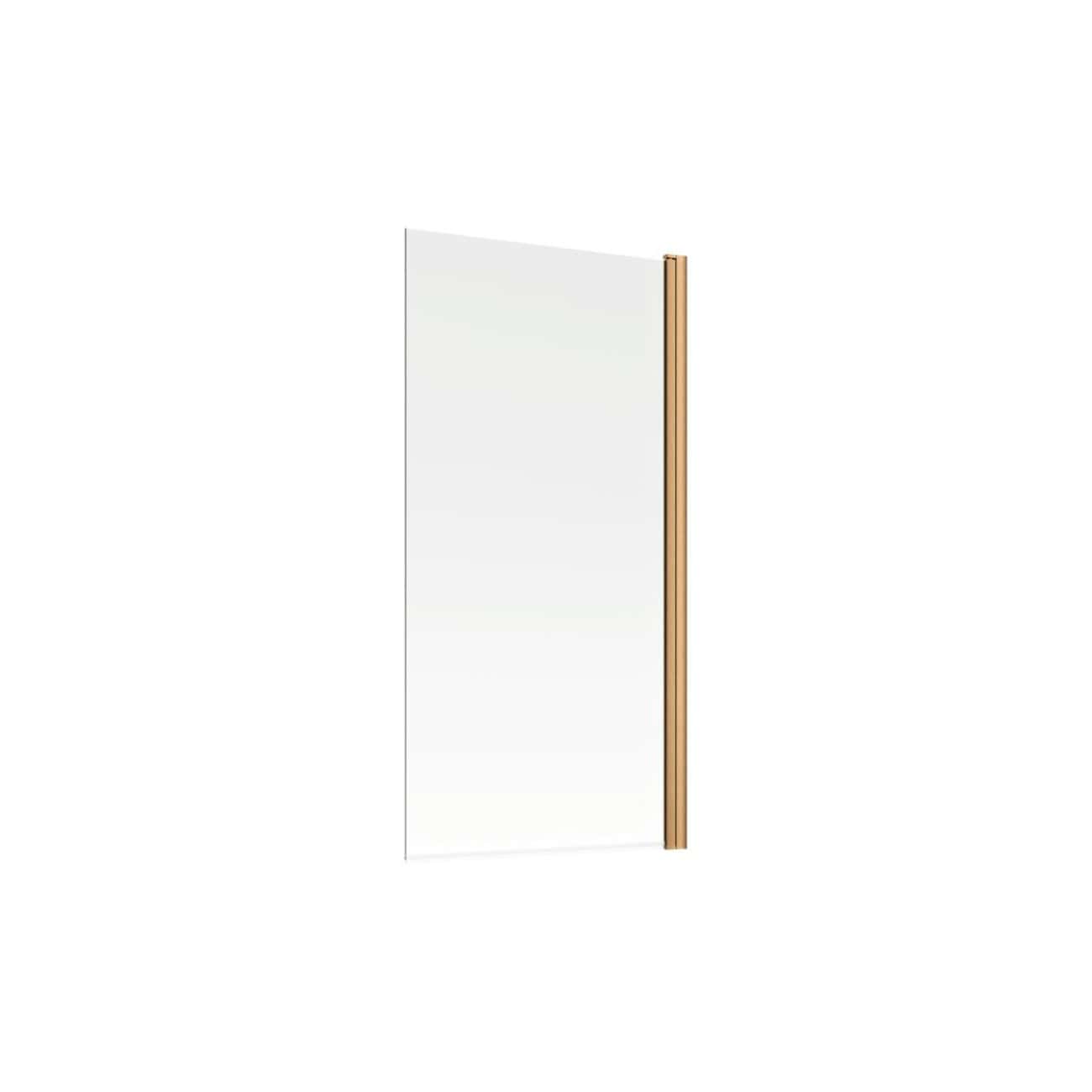 Sleek frosted glass bathroom shower screen with a warm wooden frame, ideal for modern bathroom upgrades and stylish fixtures. Perfect for creating a functional and elegant shower space.