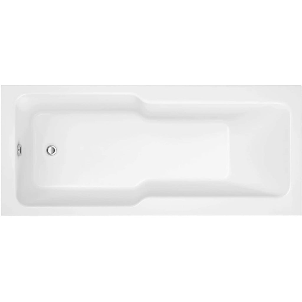 Elegant white rectangular bathtub with smooth edges, ideal for modern bathrooms, featuring built-in armrests and a sleek design for a luxurious bathing experience.
