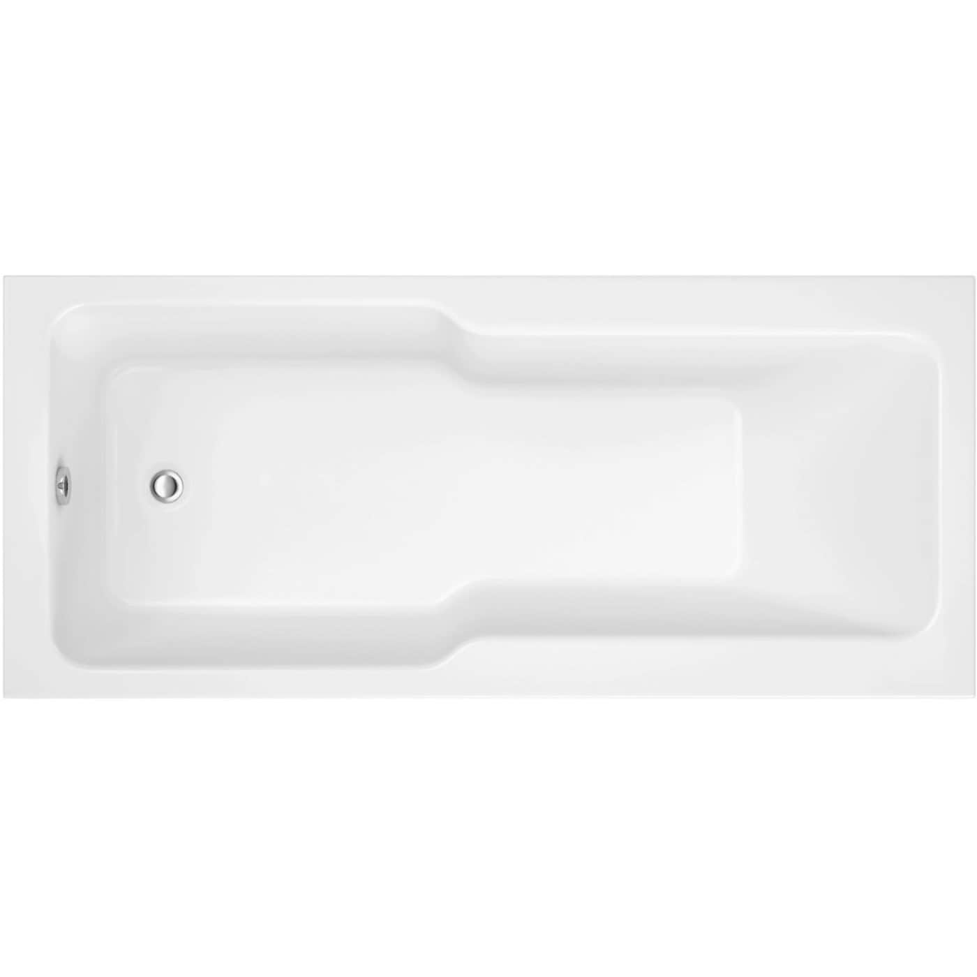 Elegant white rectangular bathtub with smooth edges, ideal for modern bathrooms, featuring built-in armrests and a sleek design for a luxurious bathing experience.