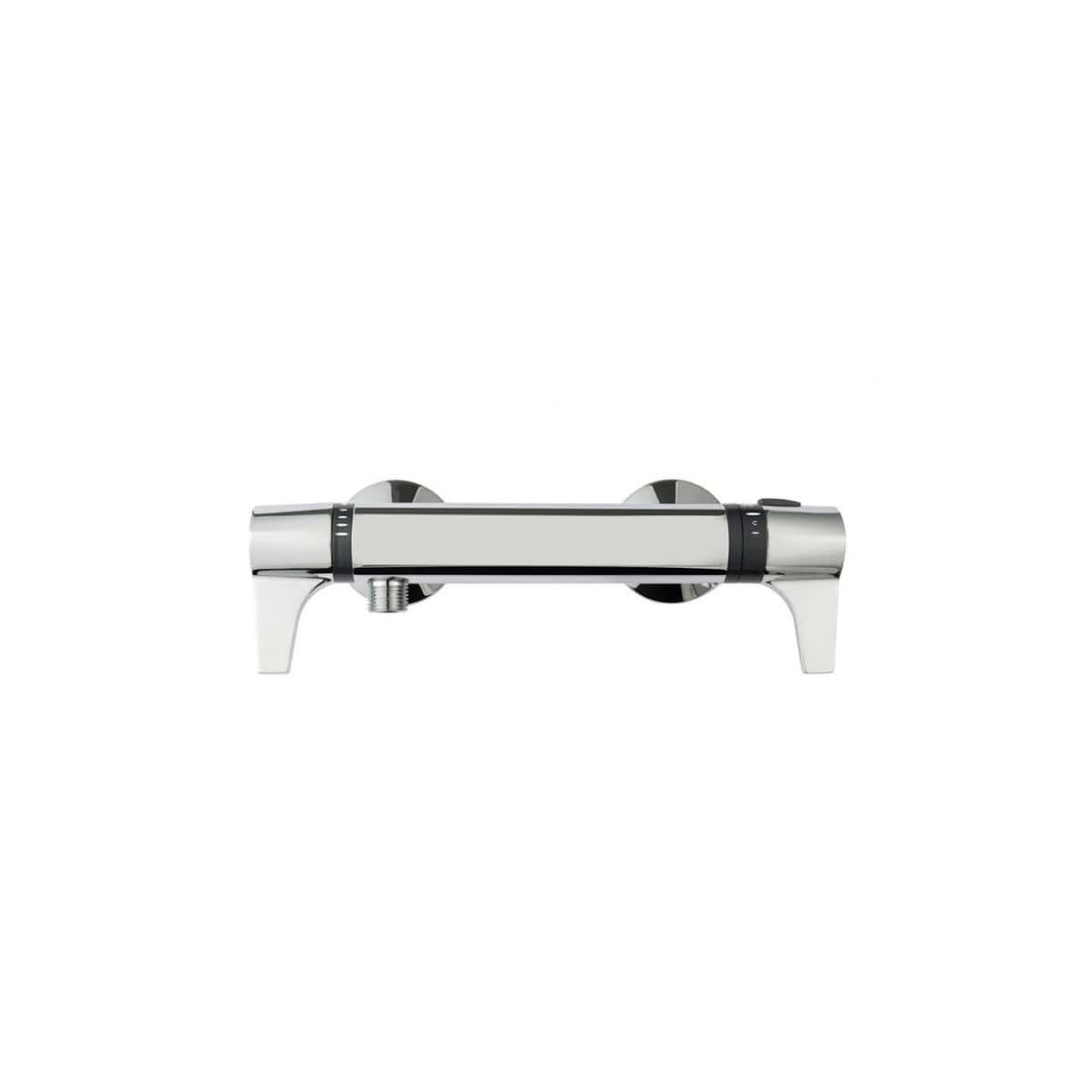 Sleek chrome thermostatic shower mixer valve for modern bathrooms, providing precise temperature control and style. Perfect for upscale Bubly bathroom designs.