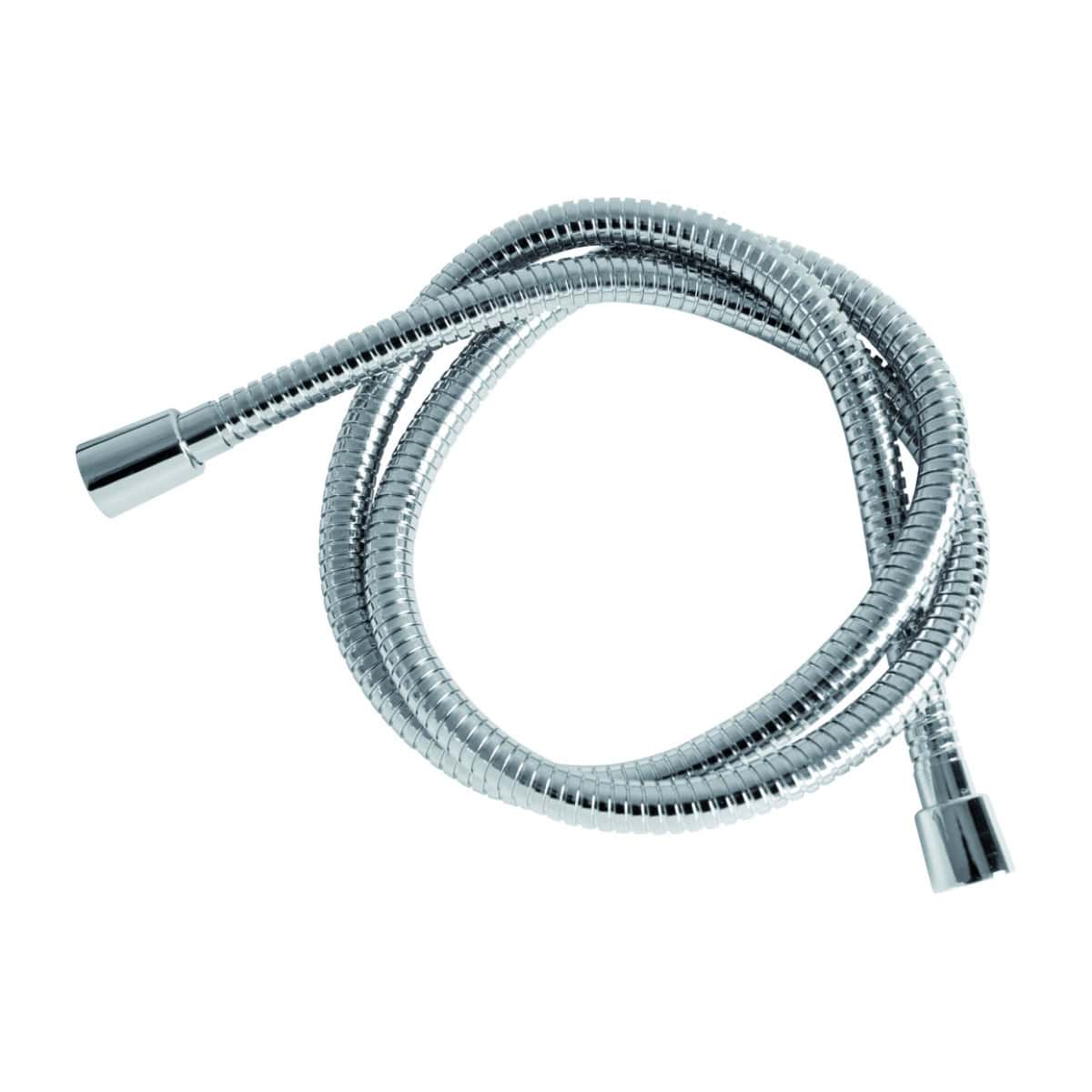 Flexible chrome shower hose for bath and spa bathroom accessories, durable and easy to install. Perfect for replacing old shower hoses to enhance bathroom functionality and style.