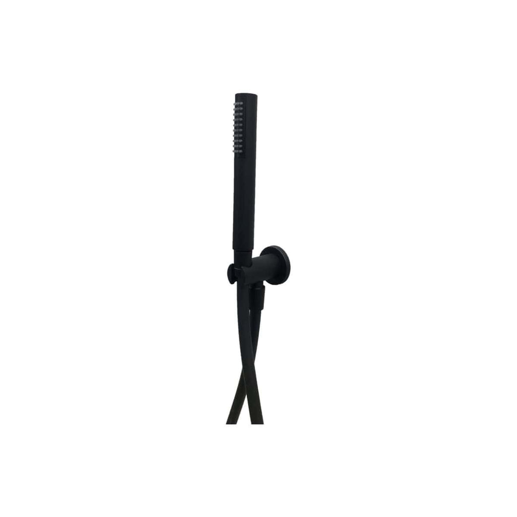 Flexible black shower hose with adjustable grip, ideal for modern bathroom upgrades and high-quality bathroom fixtures. Perfect for seamless integration into contemporary bathroom designs.