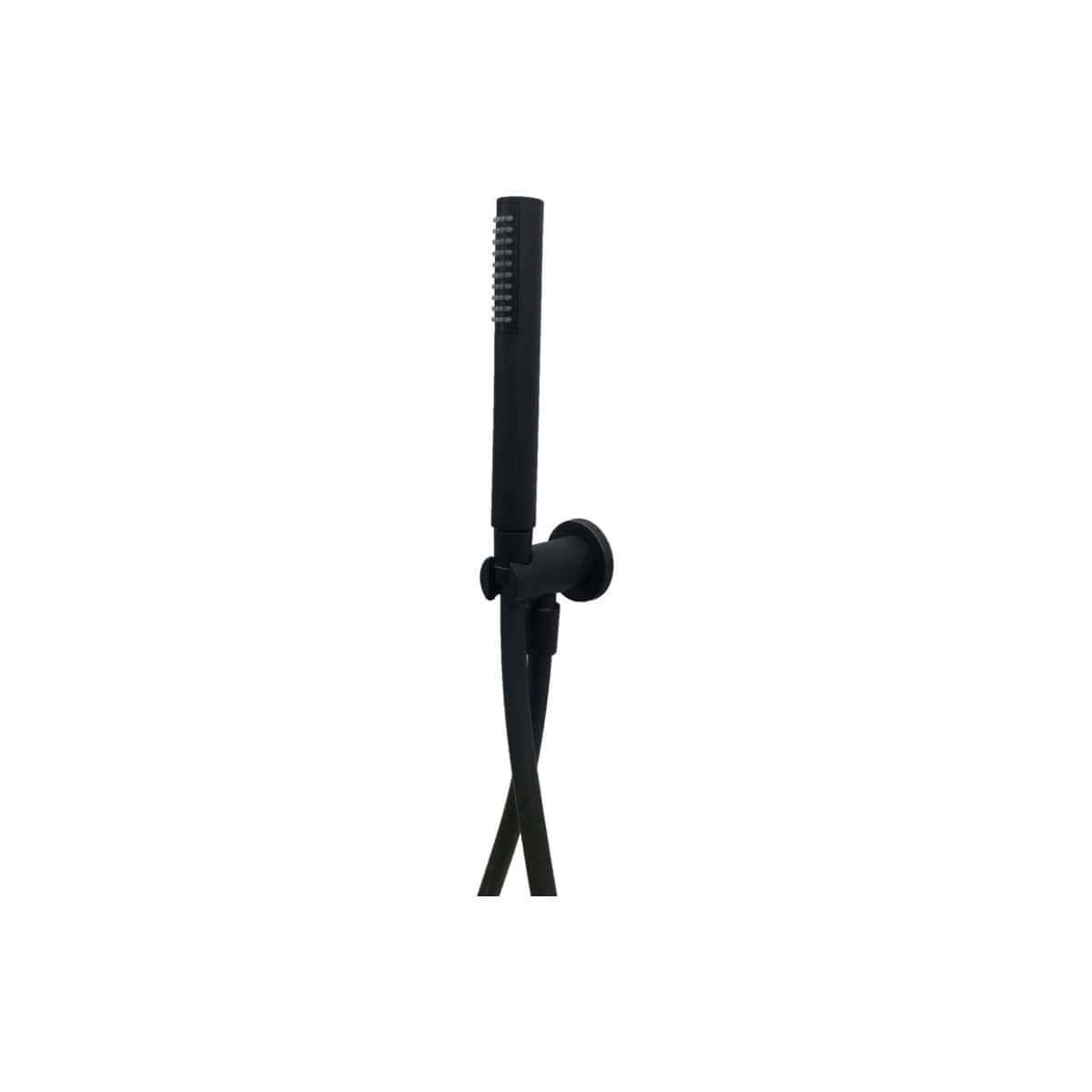 Flexible black shower hose with adjustable grip, ideal for modern bathroom upgrades and high-quality bathroom fixtures. Perfect for seamless integration into contemporary bathroom designs.
