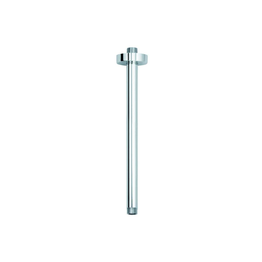 Chrome bathroom shower rail support bracket for secure installation and stability.