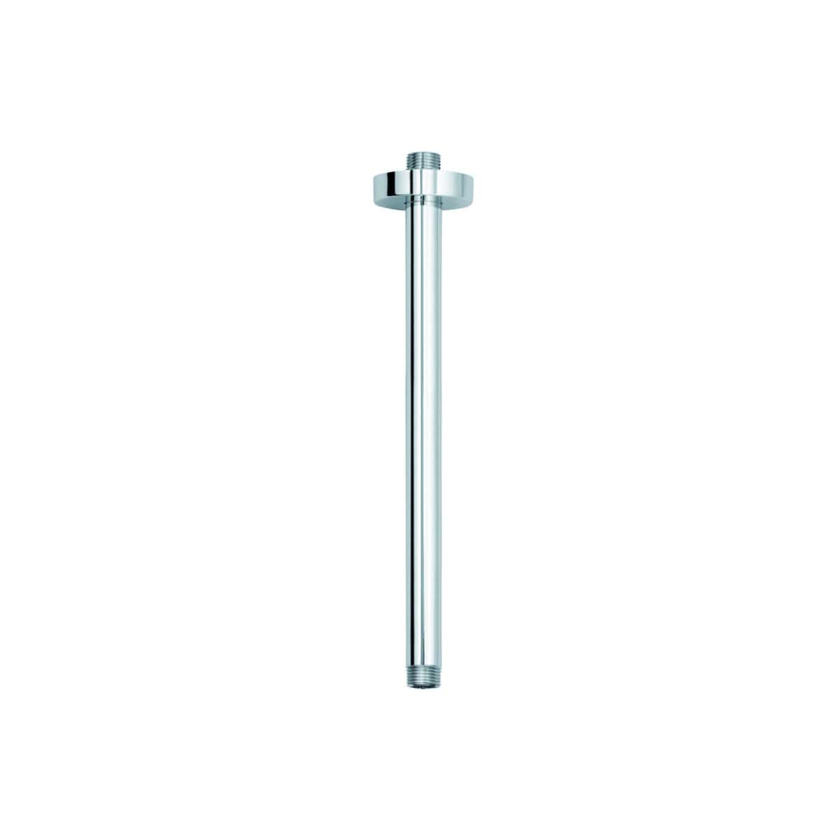 Chrome bathroom shower rail support bracket for secure installation and stability.