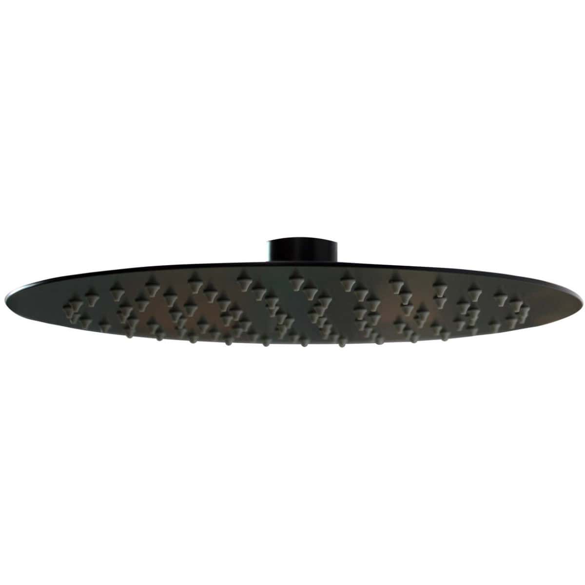 Black rainfall shower head suitable for modern bathroom designs, offering a luxurious shower experience with multiple spray settings and sleek, stylish finish. Perfect for upgrading your bathroom decor.