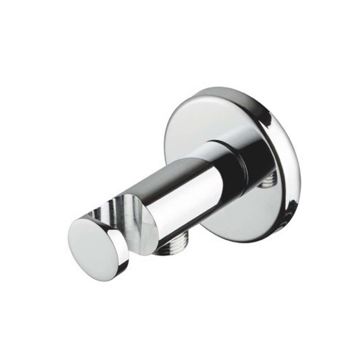 Polished chrome bathroom wall-mounted toilet paper holder with a modern, sleek design. Perfect for contemporary bathrooms, offering durability and easy access for everyday convenience.