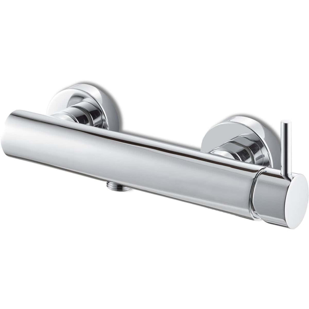 Sleek chrome grab bar providing safety and support in bathroom showers or baths, ideal for elderly or disabled users. Durable, rust-resistant design enhances bathroom safety and accessibility.