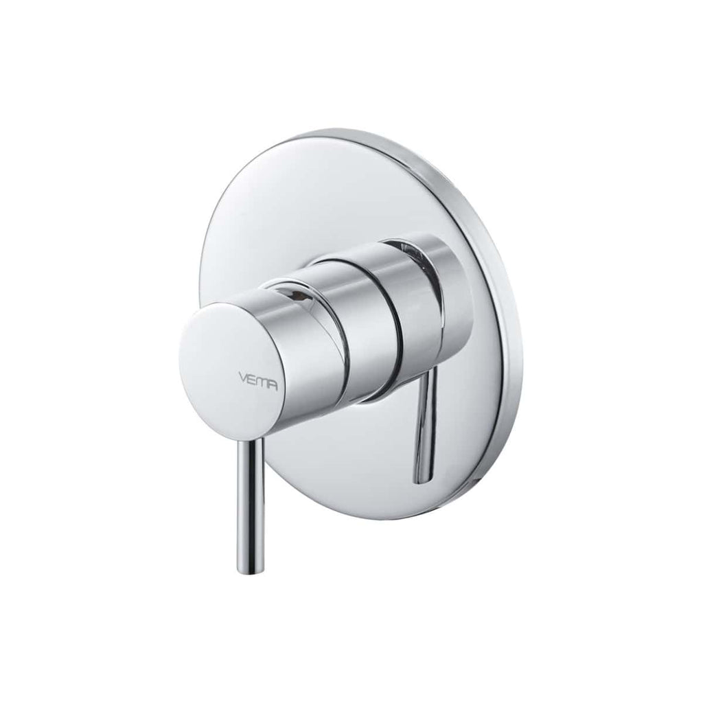 Sleek chrome bathroom shower valve with modern design, ideal for luxury bathrooms and shower systems, enhances aesthetic appeal and functionality.