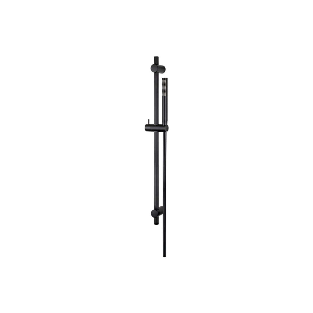 Sleek black handheld shower set with adjustable height and modern design, ideal for stylish and functional bathroom upgrades. Suitable for contemporary bathroom bathrooms and shower renovations.