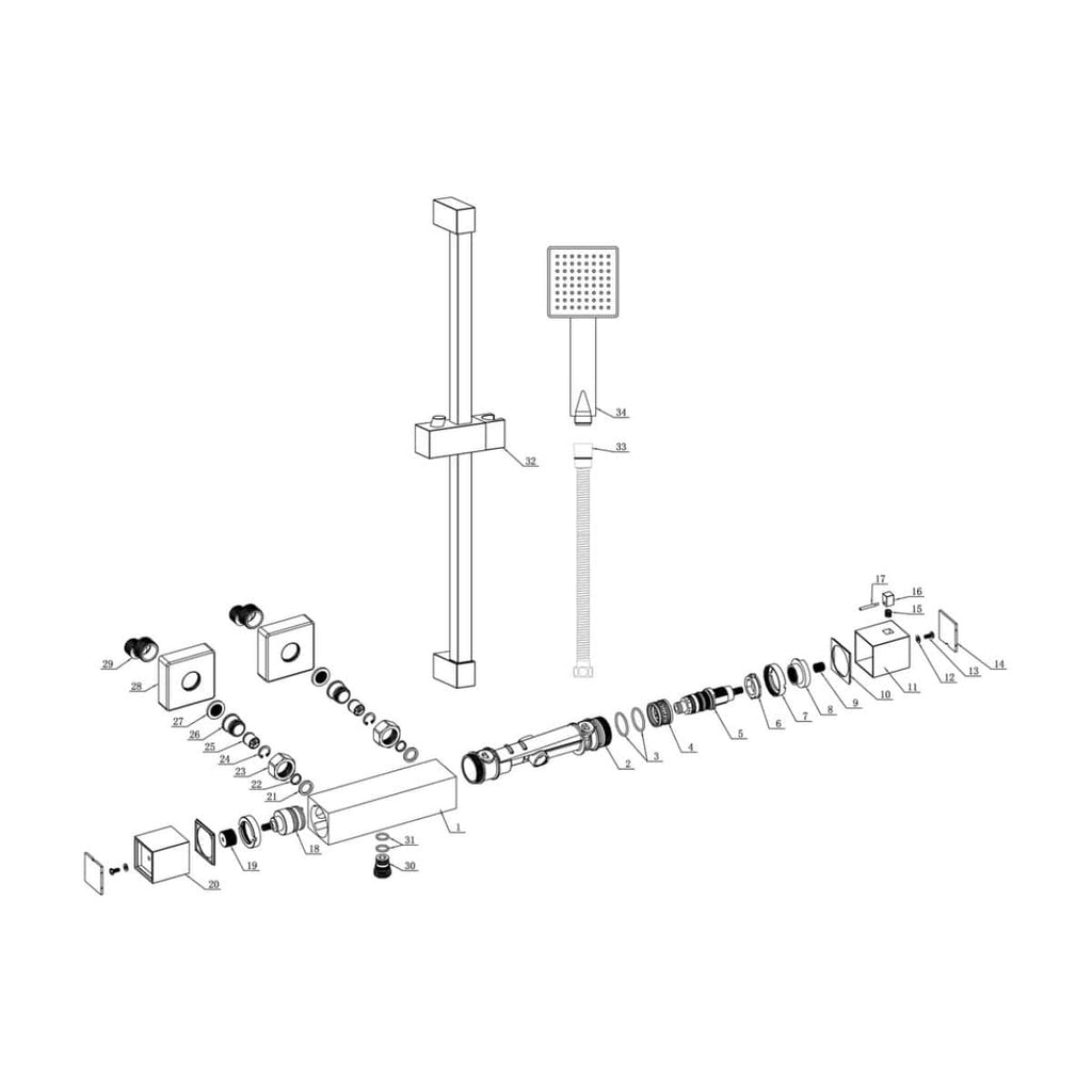 High-quality digital bathroom shower diagram from Bubly Bathrooms, showcasing modern shower components, fittings, and installation details for stylish and functional bathroom upgrades.