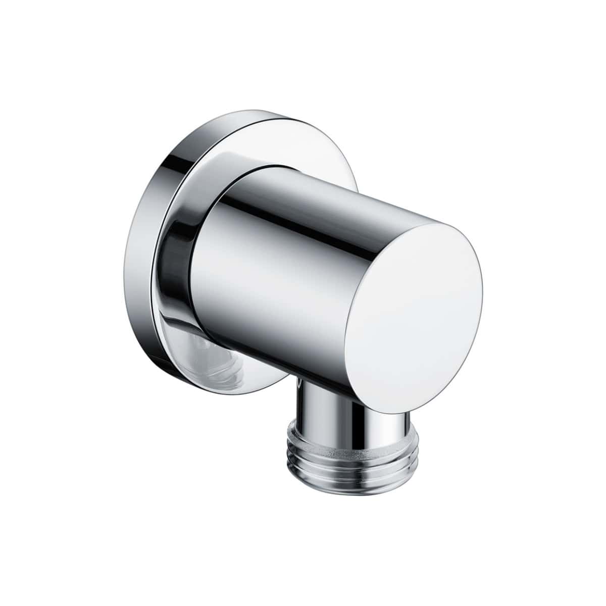 Chrome bathroom thermostatic valve for radiator control, modern and durable plumbing fixture. Ideal for bathroom heating systems, featuring sleek design and reliable temperature regulation.