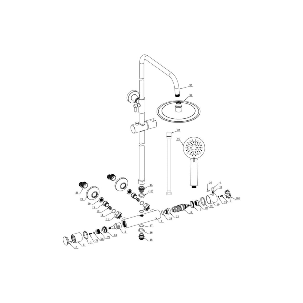 Flexible kitchen and bathroom mixer tap with a hand-held shower head, modern design, and easy installation, perfect for contemporary bathrooms and kitchens.
