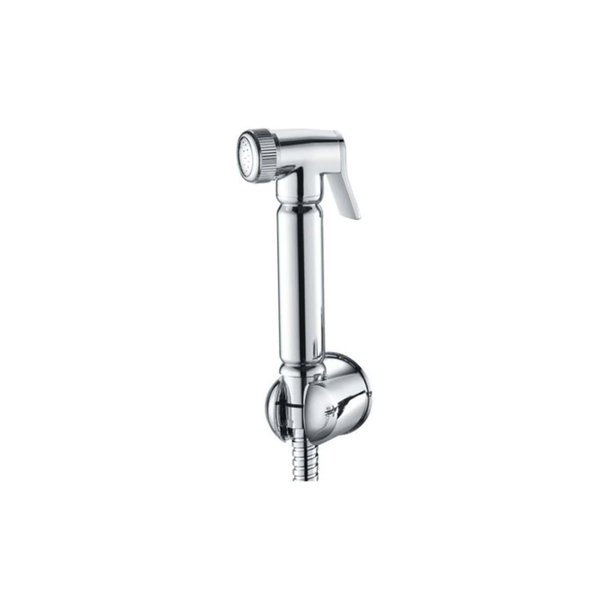 Shower head and hose for bathroom plumbing, chrome finish, handheld shower fixture, modern bathroom accessories, durable and stylish shower equipment for home or commercial use.