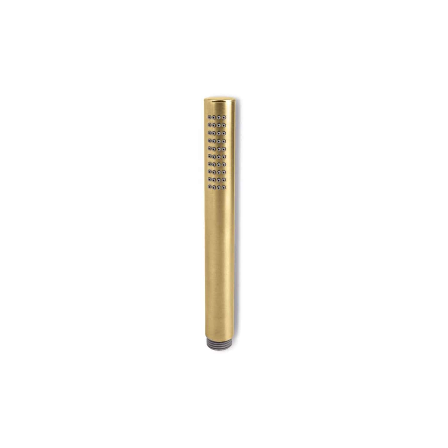 Showerhead, brass finish, modern bathroom fixture, bubly bathrooms UK, luxury showerhead design.
