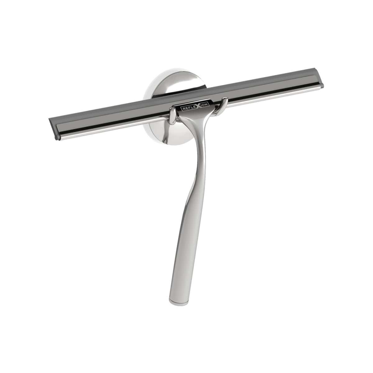 Polished Chrome Bathroom squeegee with ergonomic handle for effective glass cleaning and water removal. Suitable for shower screens, mirrors, and tiles to maintain a spotless bathroom.
