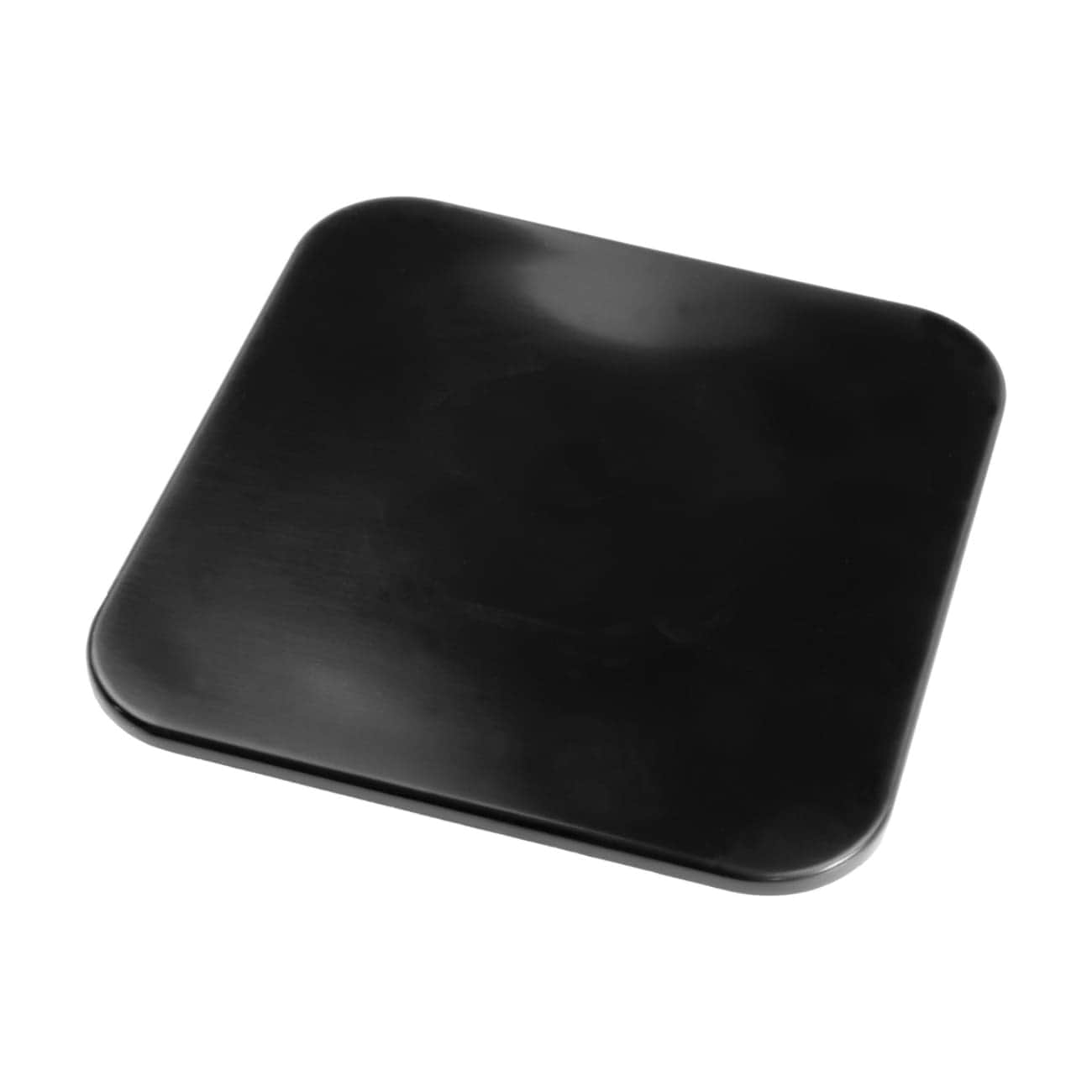 Black square soap dish for modern bathrooms, sleek and minimalistic design, perfect for organising toiletries and keeping your bathroom tidy. Elegant accessory for contemporary bathroom decor.