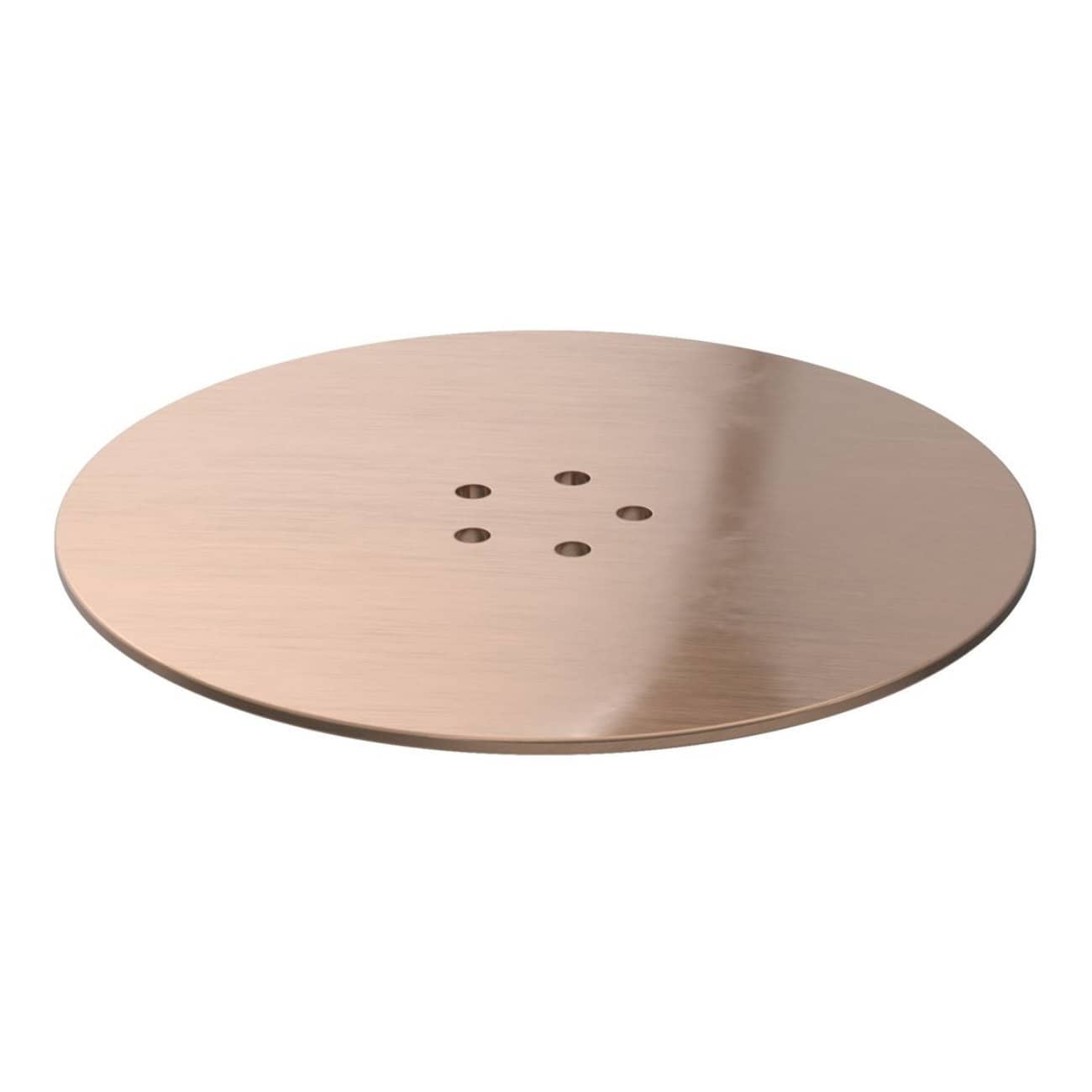 Polished copper bathroom shower tray with multiple drainage holes, modern design, durable waterproof surface, ideal for luxurious and stylish shower installations.