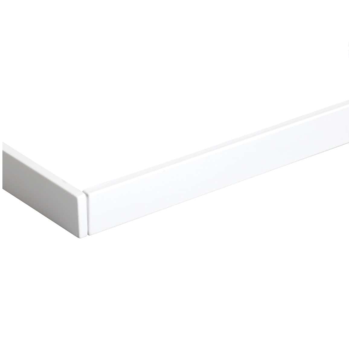 Sleek white bathroom shelf with minimalist design, ideal for modern bathroom storage solutions. Crafted from durable materials, perfect for organizing toiletries and accessories.