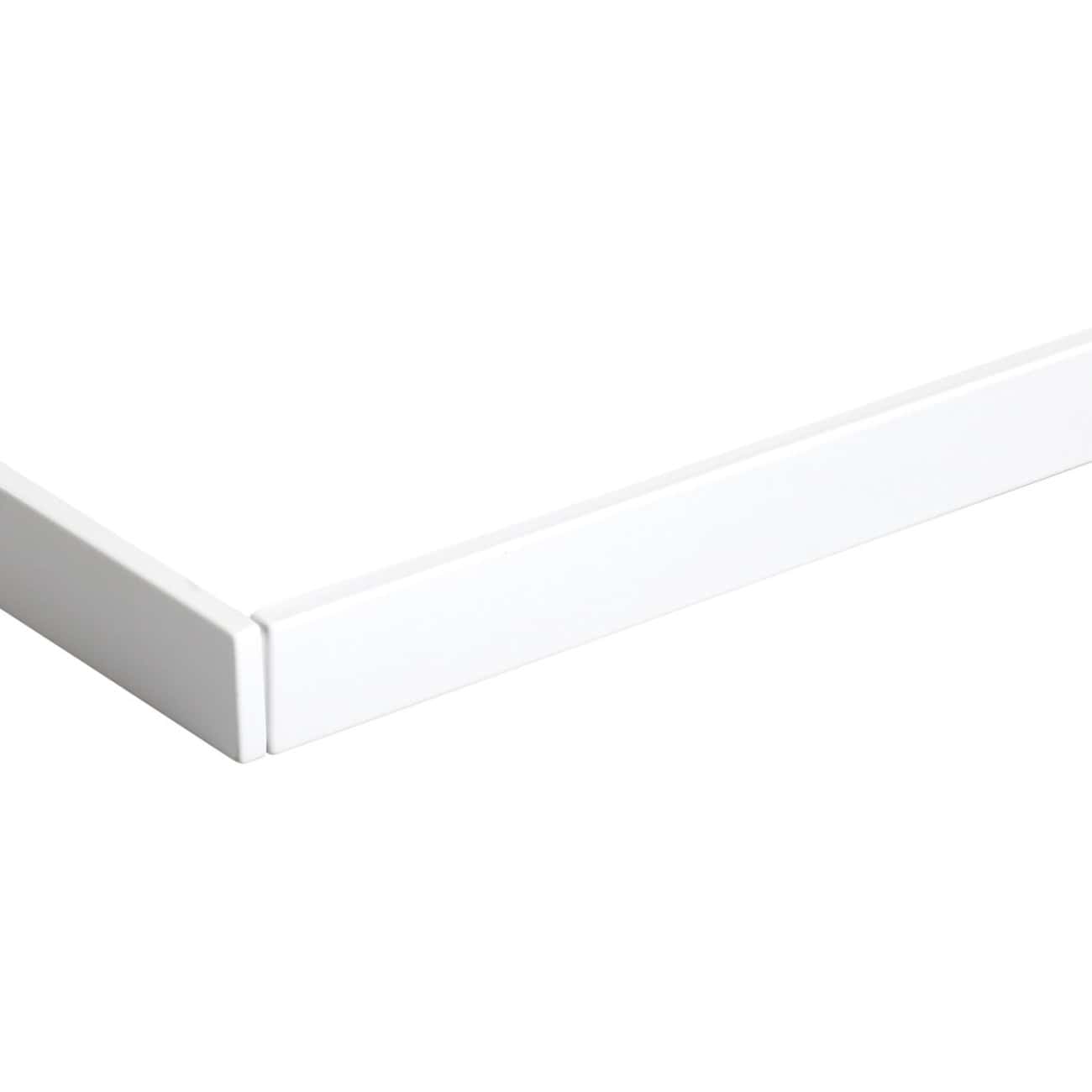 Shower tray in white, modern bathroom fixture, durable acrylic surface, flat with low profile, ideal for bathroom renovation or new build projects.