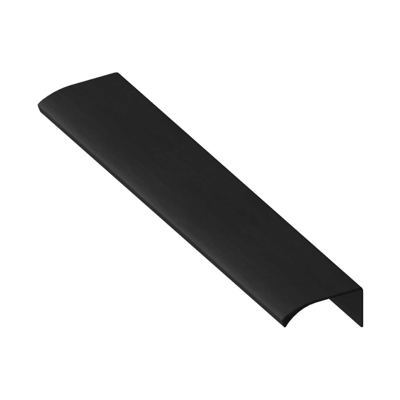 Minimalist black bathroom edge trim, modern finishing detail for showers and baths. Sleek design enhances bathroom aesthetics with durable and stylish black trim accents.