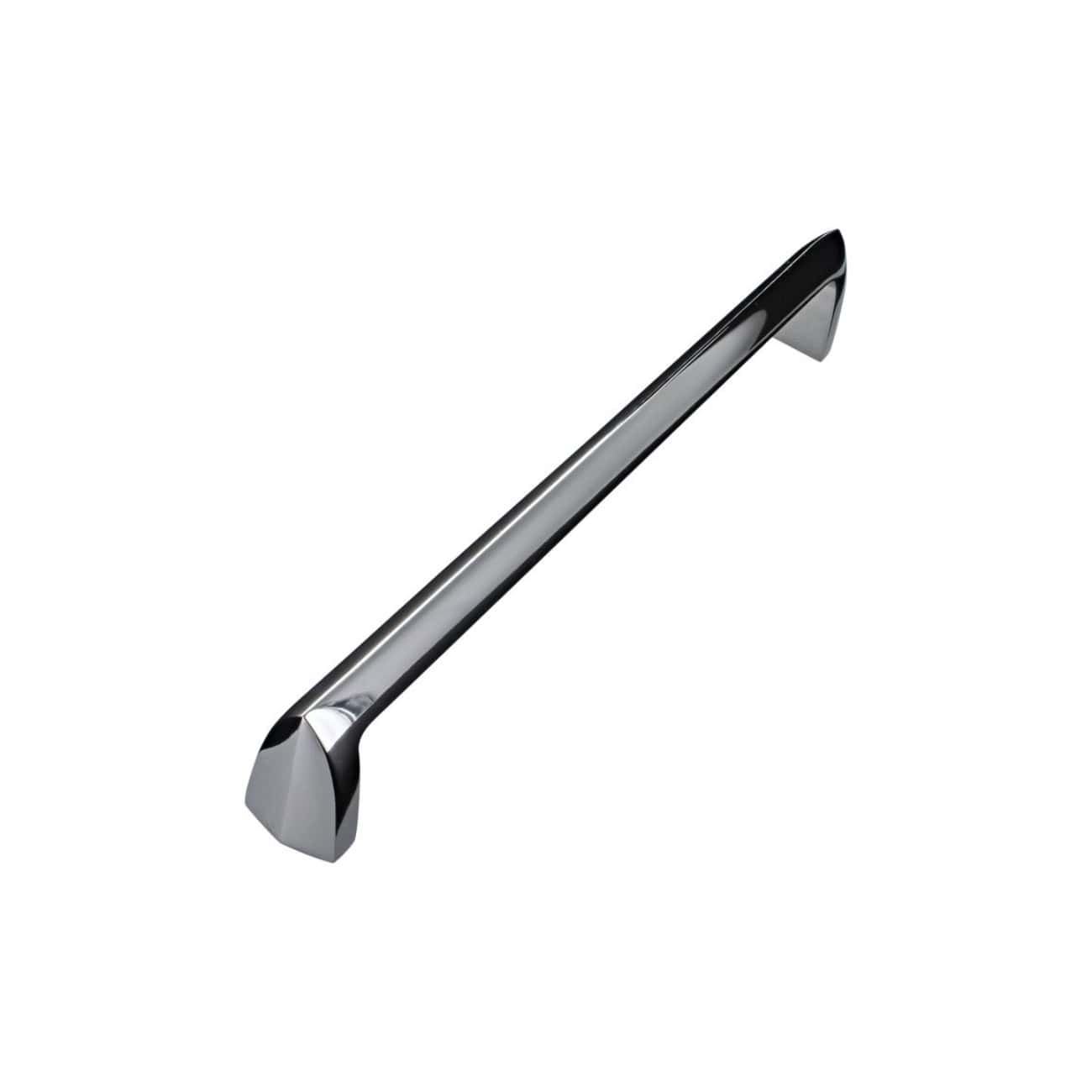 Sleek chrome bathroom grab bar for safety and support in modern bathroom design. Durable, corrosion-resistant, easy to clean bathroom accessories from Bubly Bathrooms.