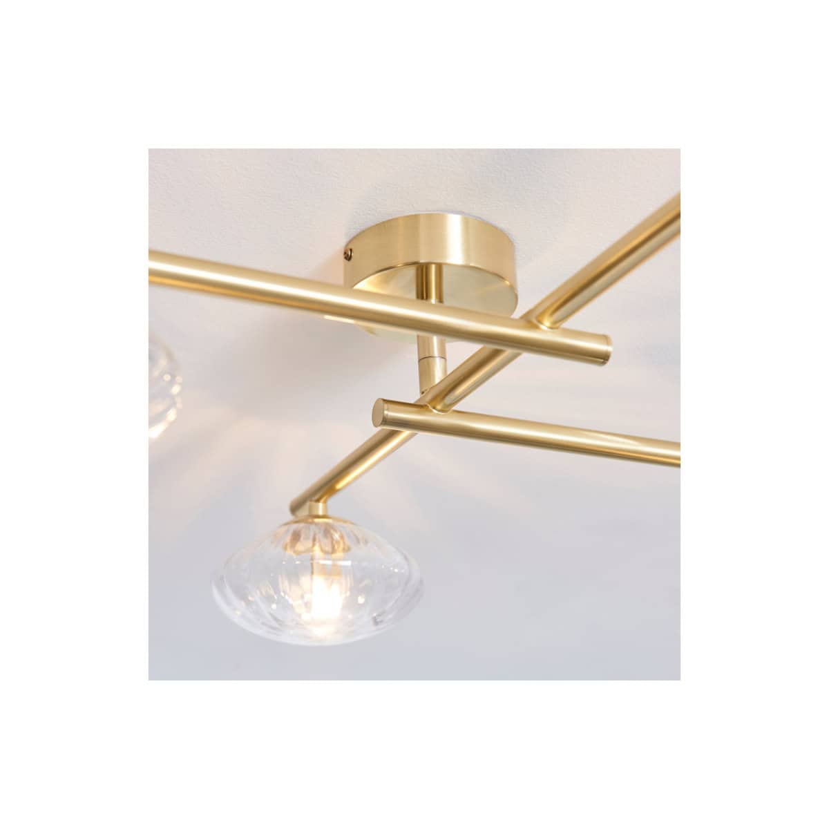 Sleek gold modern bathroom ceiling light with glass globe shade, ideal for contemporary bathroom interiors. Perfect for enhancing bathroom lighting and style.
