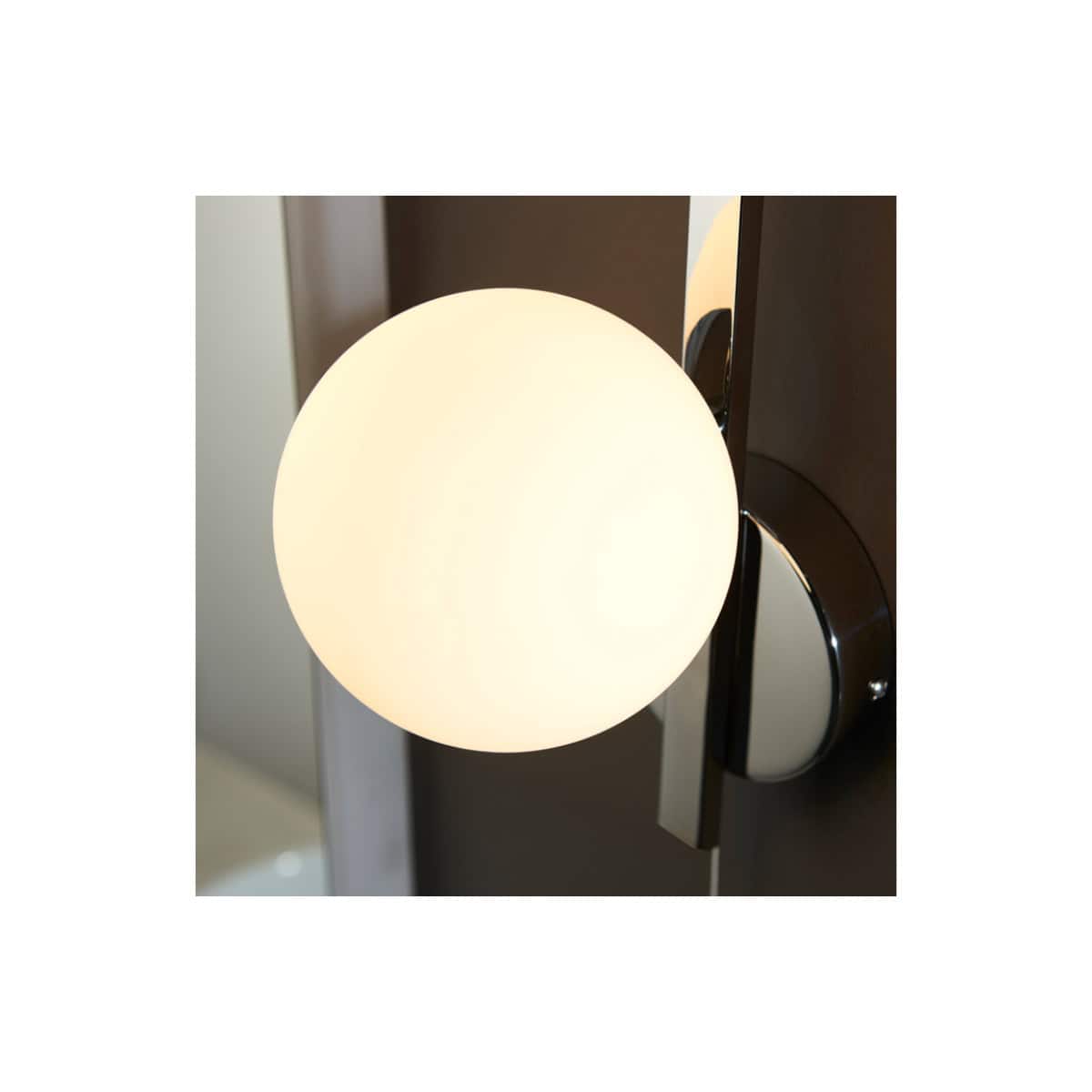 Soft white globe LED wall light fixture wallpaper bathroom lighting fixture decor.