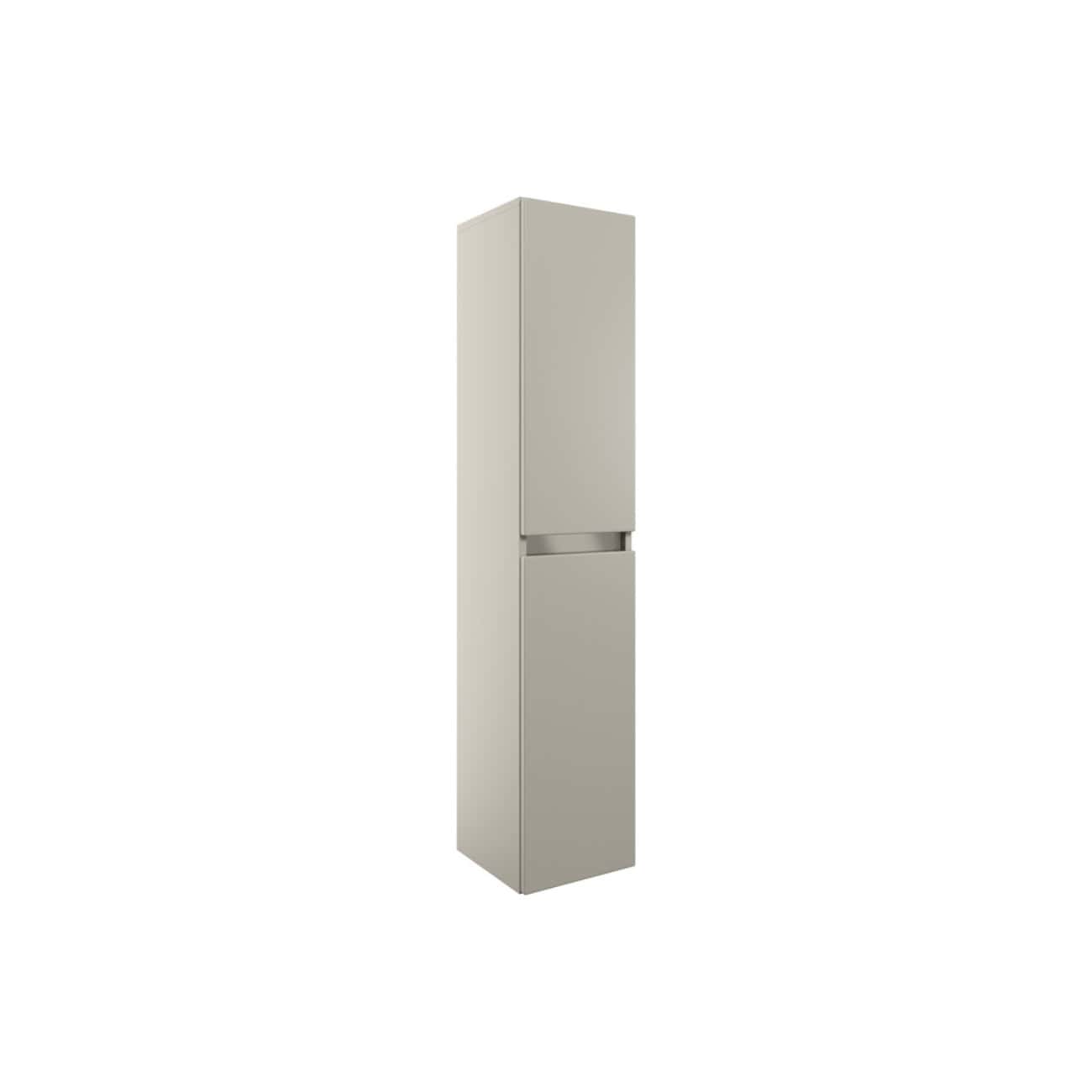 Sleek white bathroom storage cabinet with dual doors, modern design, ideal for bathroom organisation and space-saving solutions. Perfect for storing toiletries and towels in contemporary bathrooms.