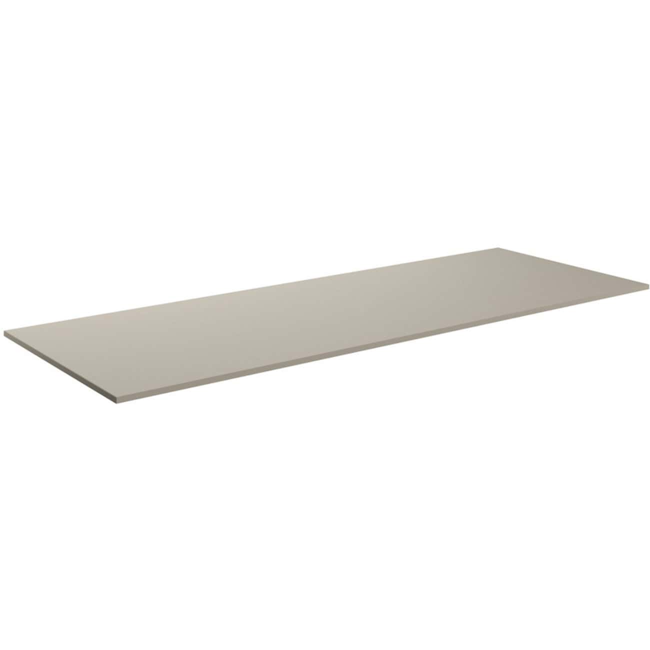 Light grey bathroom shelf for modern and minimalist bathroom storage solutions, ideal for custom bathroom designs and accessories.
