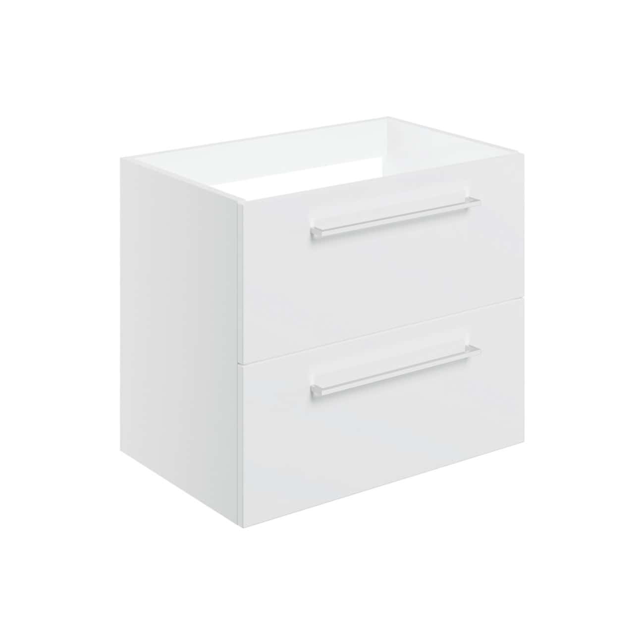 Stunning white bathroom vanity unit with two spacious drawers, perfect for modern bathroom storage solutions and elegant design.