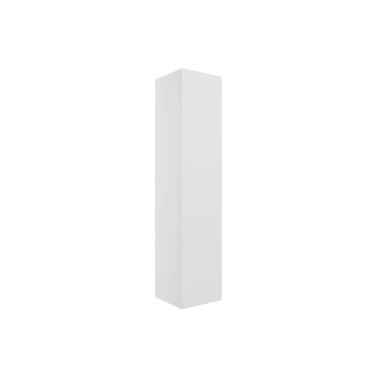 White freestanding bathroom cabinet with clean lines and modern design, ideal for bathroom storage solutions. Durable and stylish, perfect for organising toiletries and accessories.