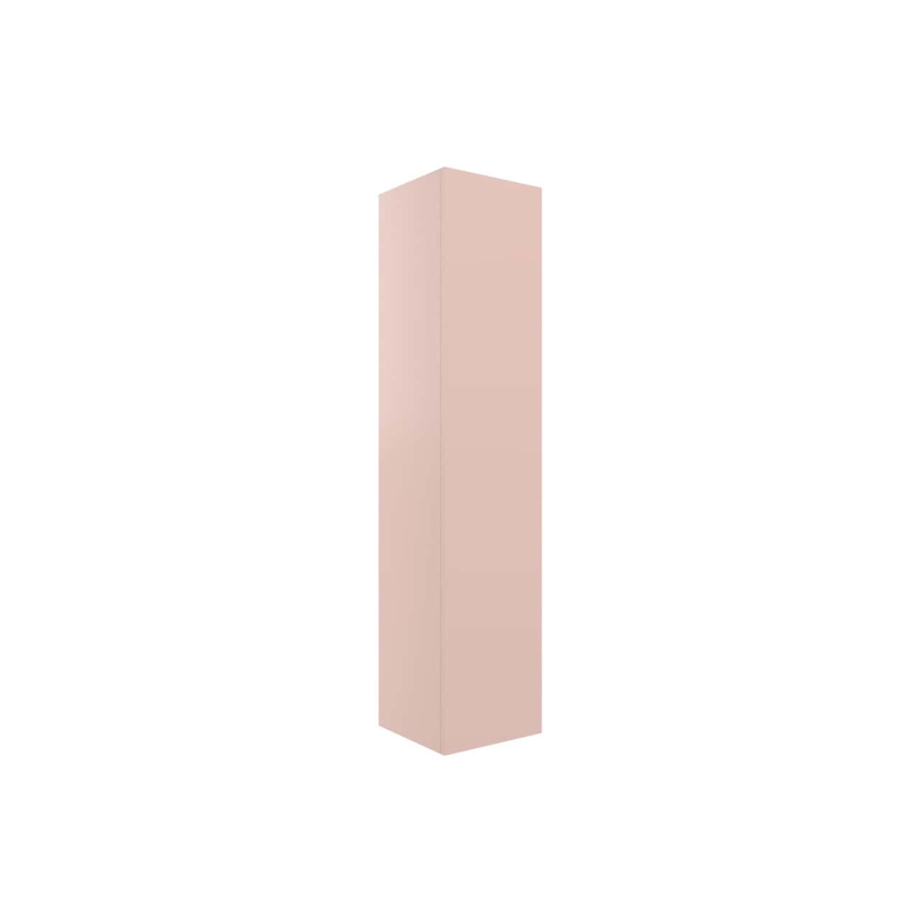 Sleek pink bathroom storage cabinet with a modern minimalist design, ideal for organising toiletries and essentials in contemporary bathrooms.
