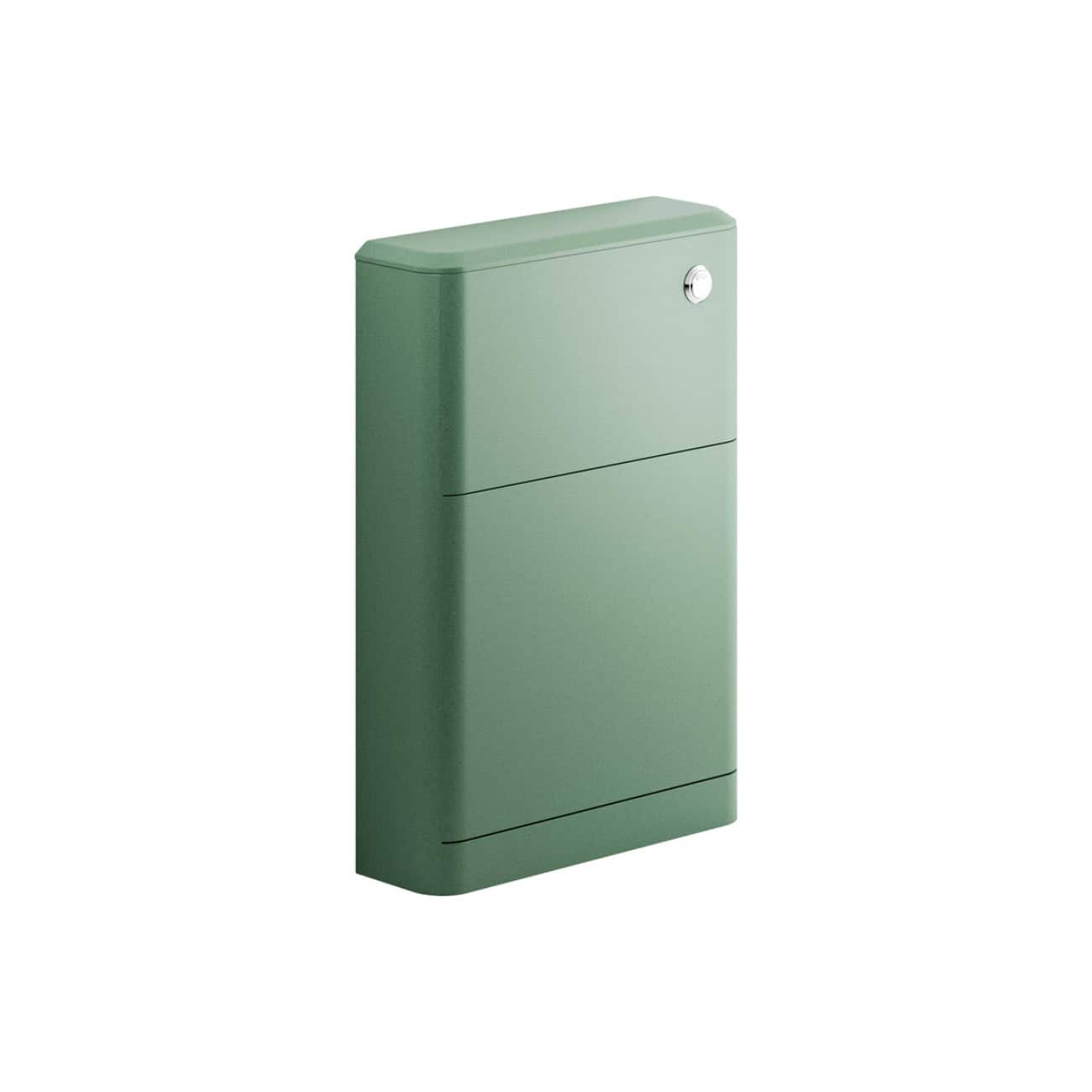Modern green bathroom toilet cistern with sleek design and easy-to-use flush button. Ideal for contemporary bathrooms, combining functionality with stylish aesthetics. Perfect for upgrade or renovation projects.