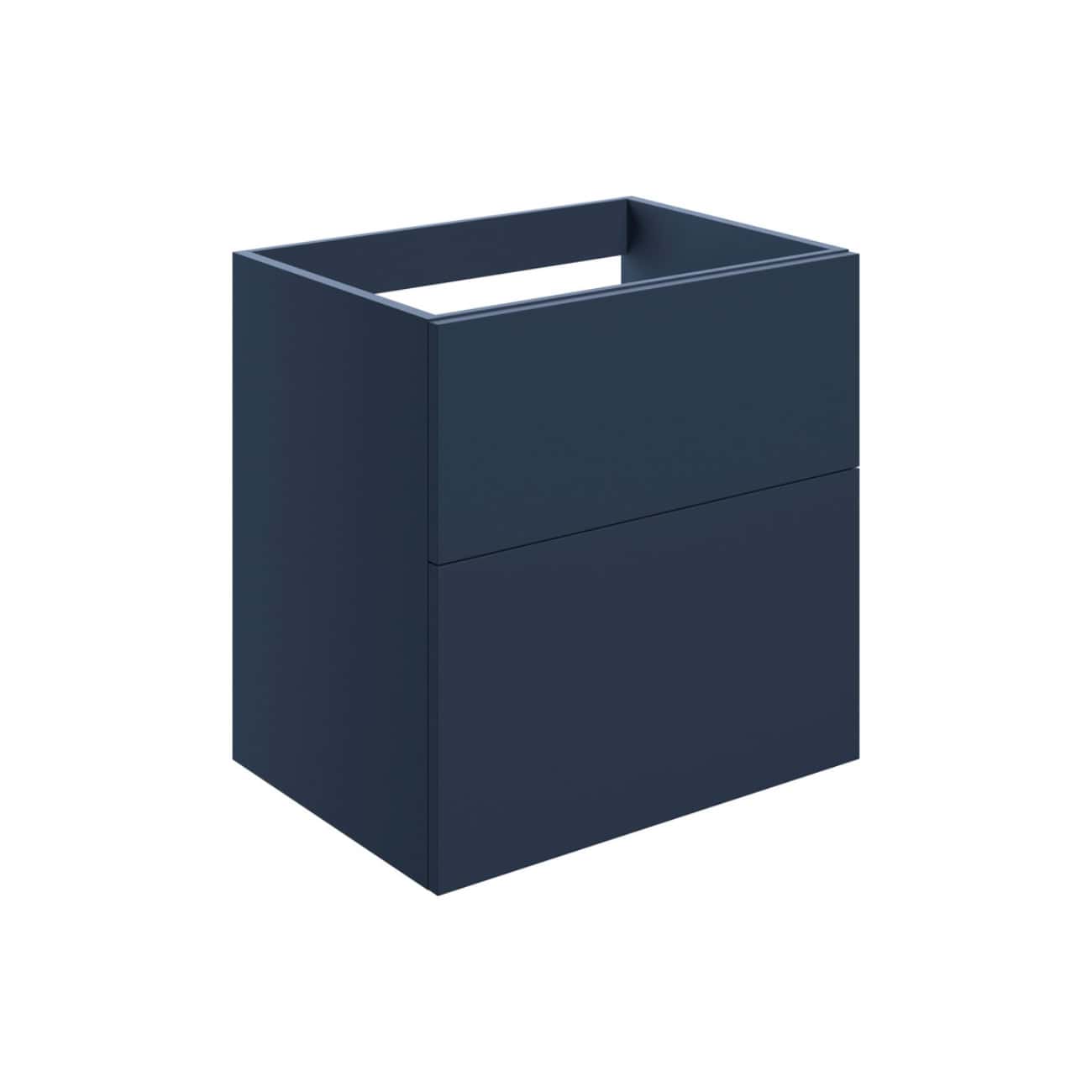 Stylish navy blue bathroom vanity unit with sleek, modern design, ideal for contemporary bathrooms, providing ample storage space and a premium finish for a chic look.
