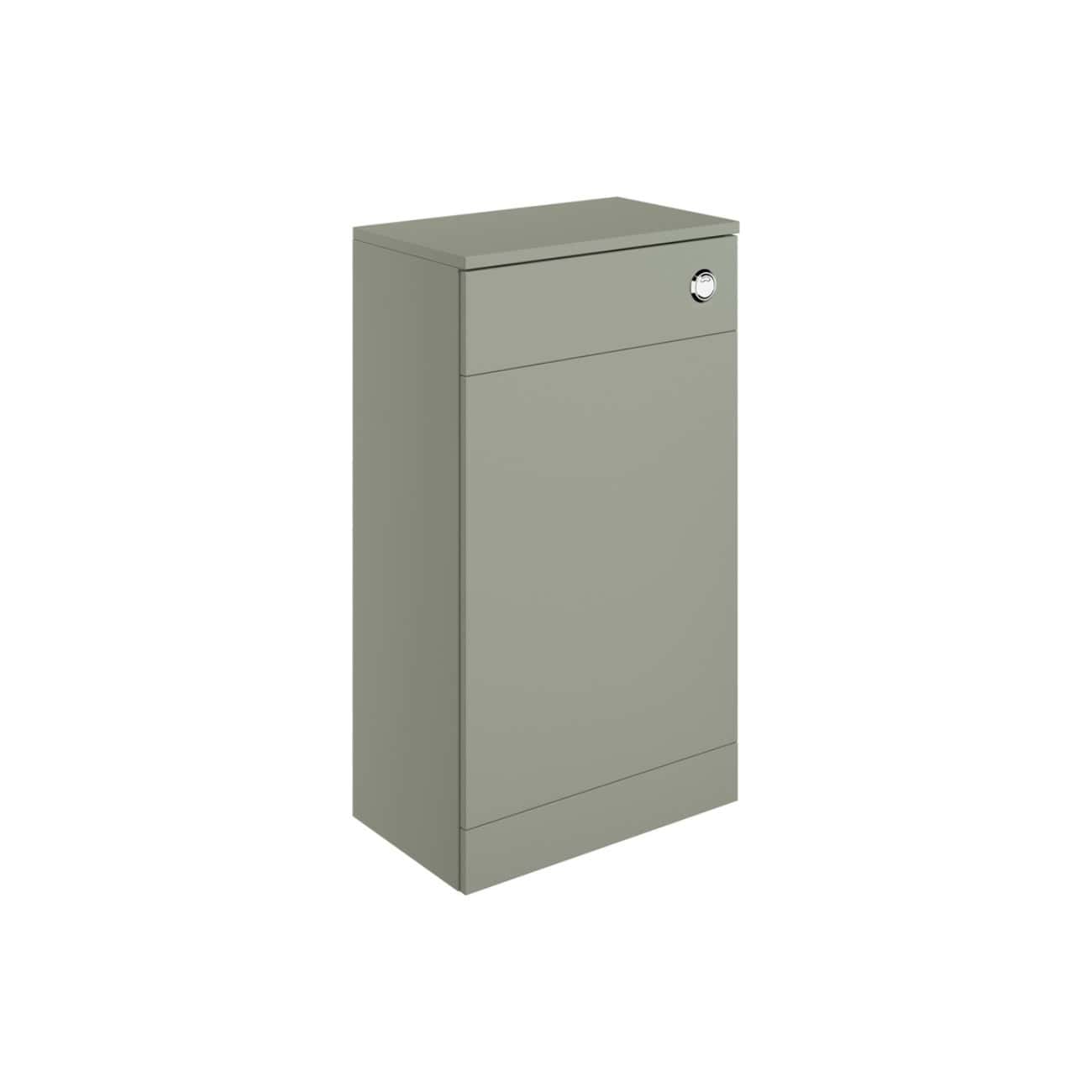 Locking bathroom cabinet for secure storage and organisation, ideal for bathroom accessories and toiletries, featuring a sleek, minimalist design in a neutral grey finish.