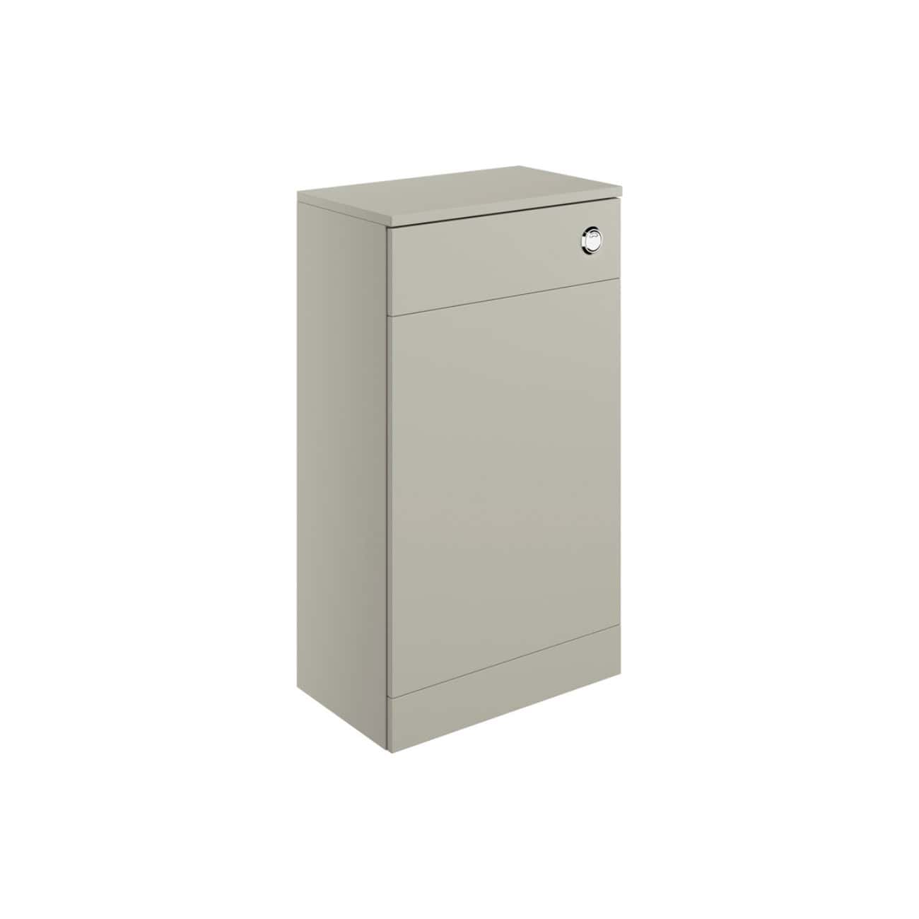 Sleek beige bathroom storage cabinet with hidden lock, perfect for organising essentials in modern bathrooms. Compact, stylish design by Bubly Bathrooms.
