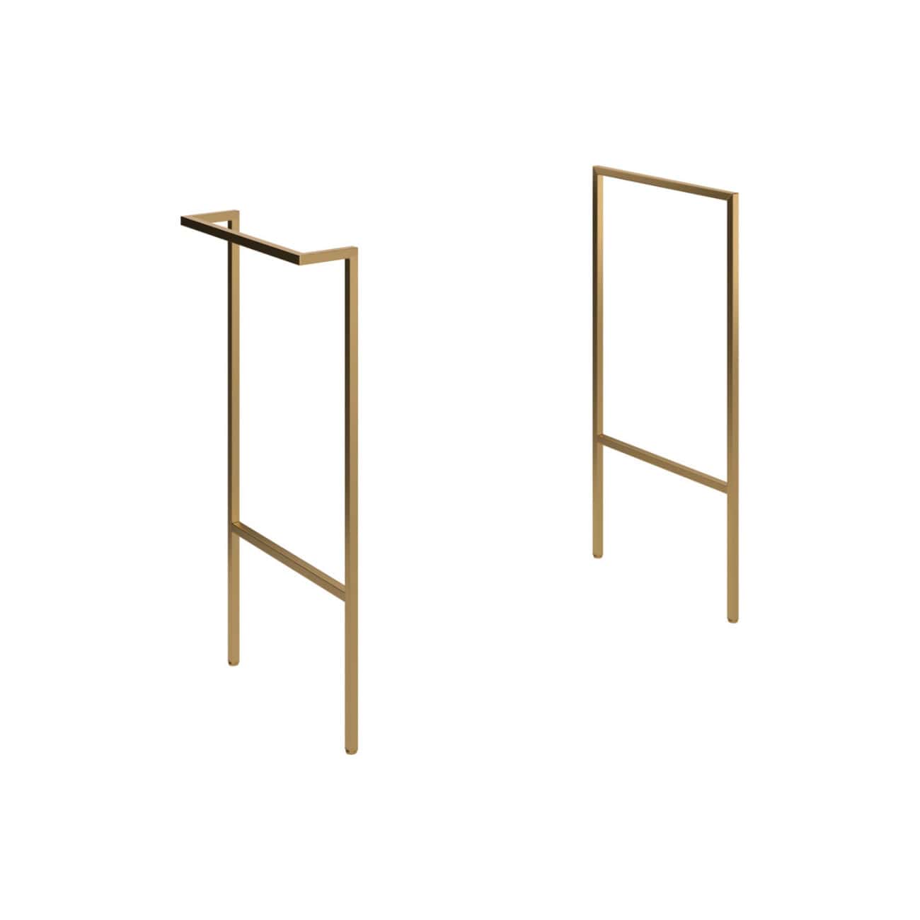 Sleek modern gold towel rails for bathroom decor, designed by Bubly Bathrooms, combining style and functionality for a luxurious bathroom upgrade.