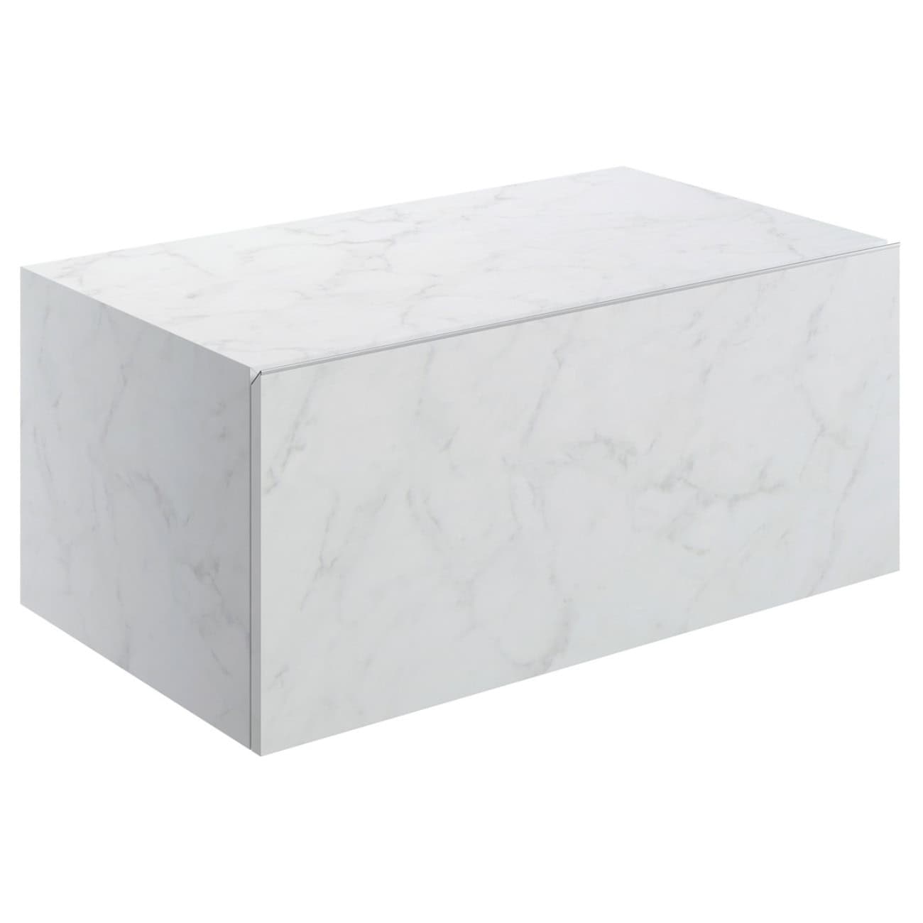 Sleek white marble bathroom storage cabinet with minimalist design, perfect for modern bathrooms, provides ample space for toiletries and complements elegant bathroom decor.