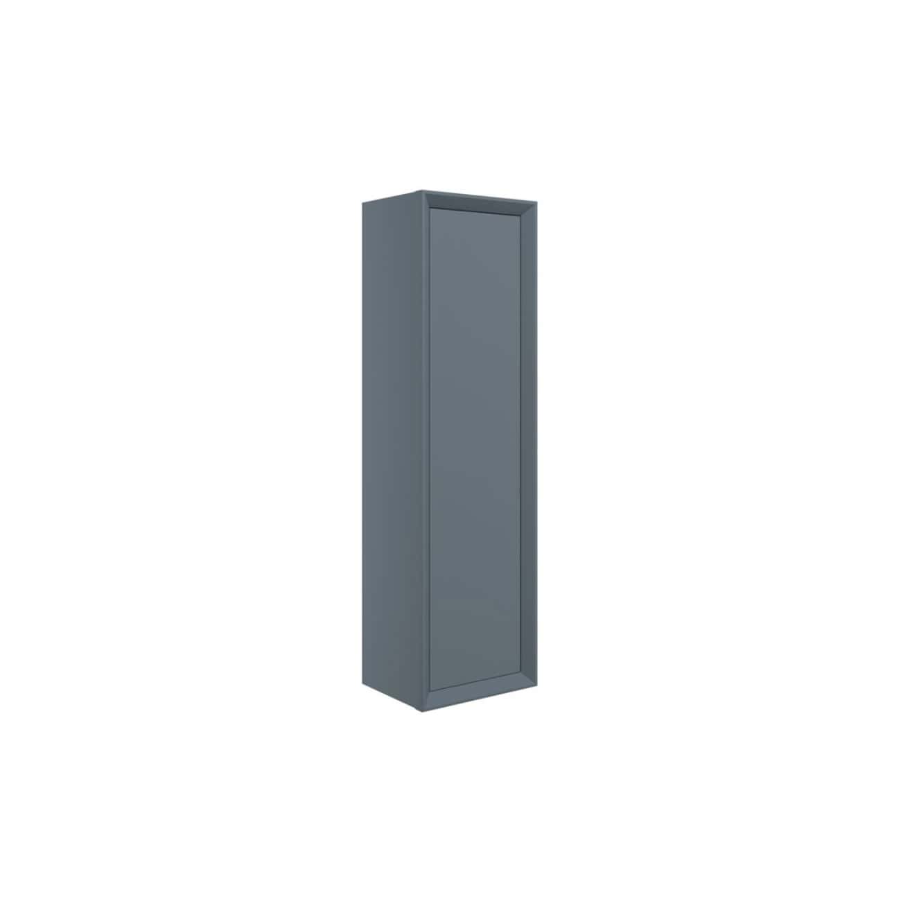 Slim grey bathroom storage cabinet with sleek design, ideal for organising bathroom essentials and maximising space. Perfect for modern bathroom decor and functional storage solutions.