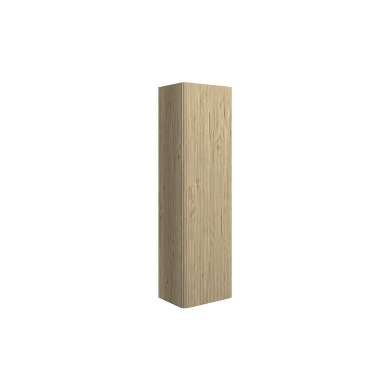 Natural wooden bathroom pillar, minimalist design for modern bathroom interiors, made from durable, eco-friendly timber, ideal for stylish bathroom renovations and storage solutions.