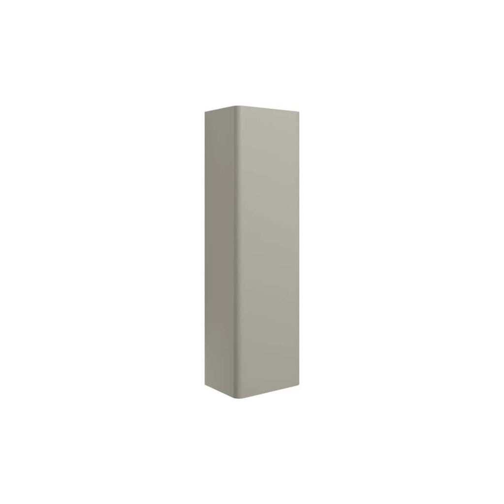 Sleek beige bathroom storage cabinet with smooth finish, ideal for modern bathroom interiors.