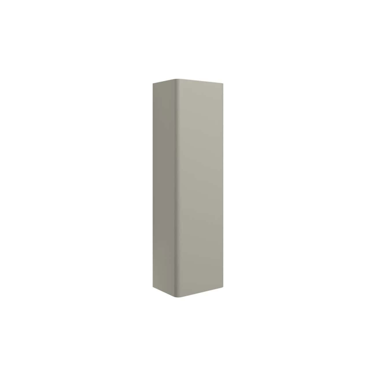 Sleek beige bathroom storage cabinet with smooth finish, ideal for modern bathroom interiors.