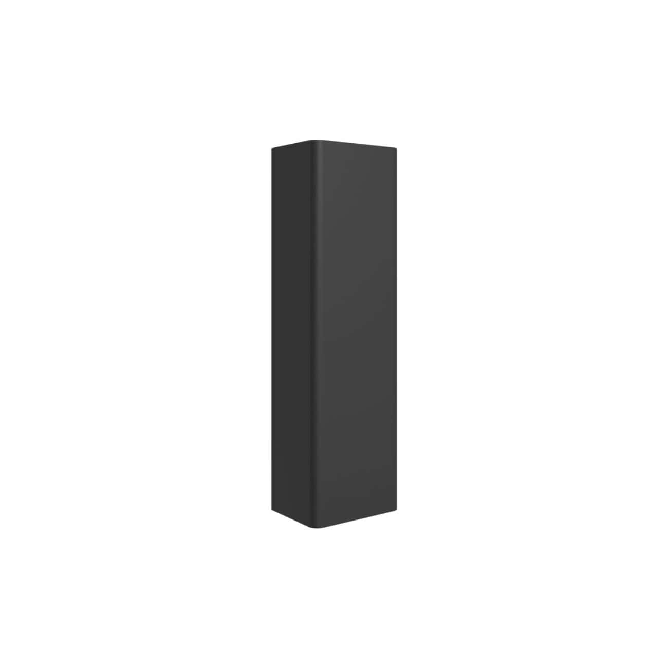 Black bathroom storage cabinet for modern and functional design.